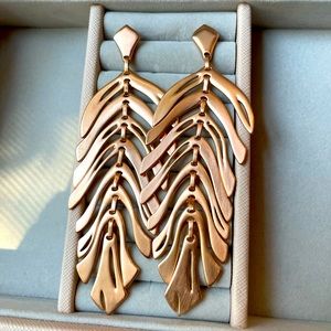 Kendra Scott Rose Gold Lotus Statement Earrings